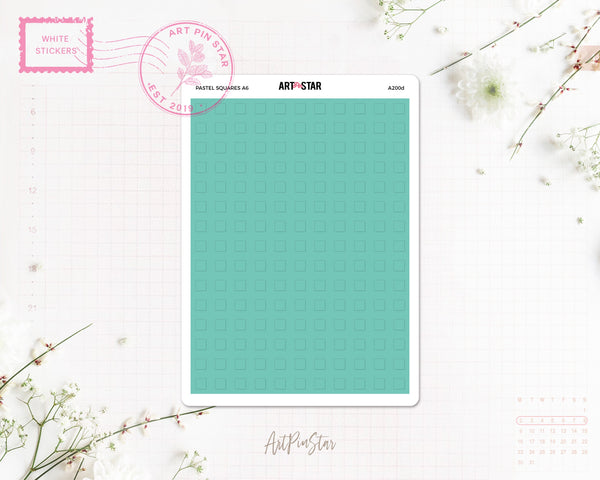 Pastel Dots Original A6 White Stickers
