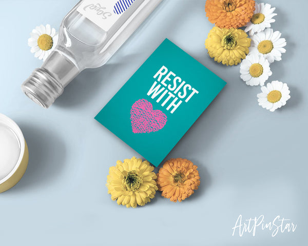 Resist With Pink Love LGBTQ Pride Cards