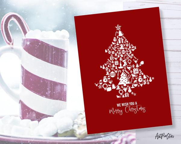 We wish you a Merry Christmas Personalized Holiday Greeting Card Gifts