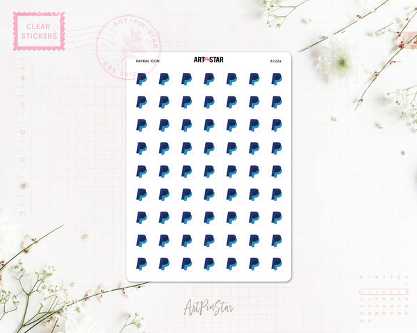 Paypal Clear Stickers