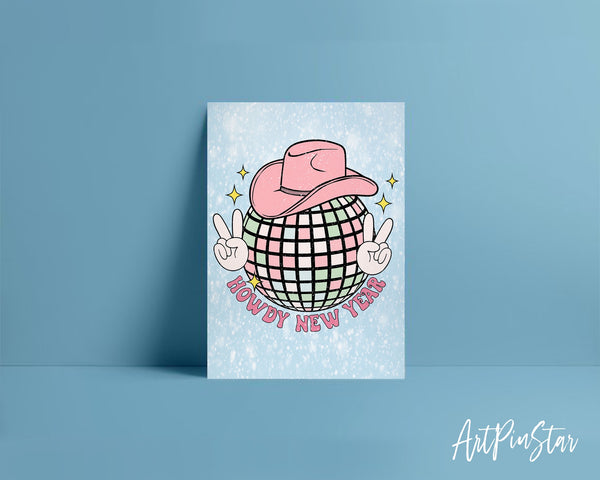 Howdy New Year New Year Customized Greeting Card
