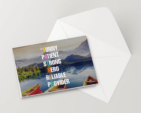 Father Funny Patient Strong Hero Reliable Provider Father's Day Occasion Greeting Cards