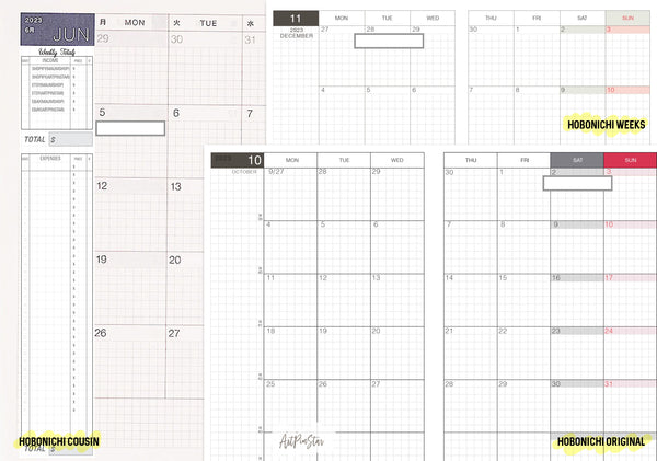 Hobonichi Weekly Money Tracker White Stickers