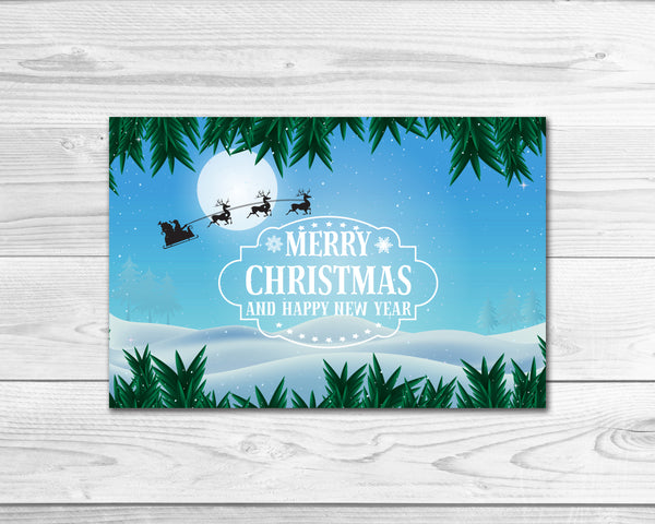 Merry Christmas and Happy New Year Personalized Holiday Greeting Card Gifts