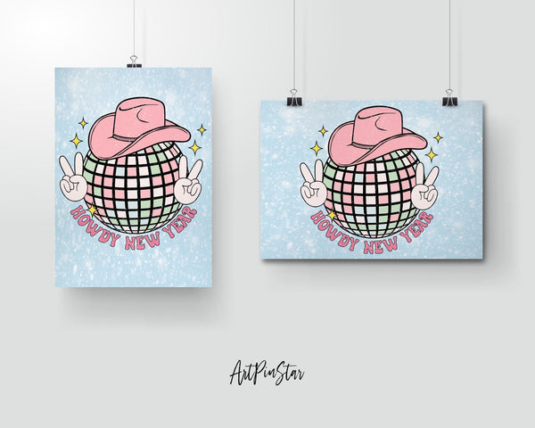 Howdy New Year New Year Customized Greeting Card