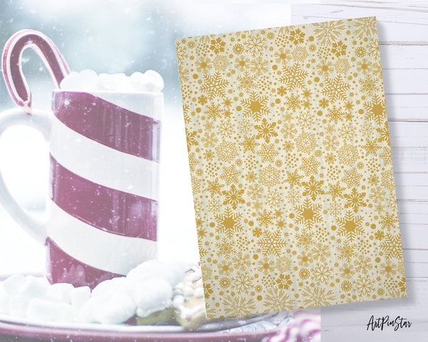 Snowflake Pattern Personalized Holiday Greeting Card Gifts