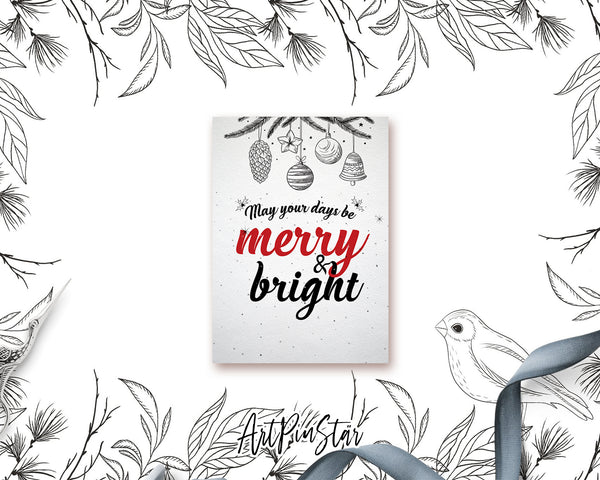May your days be merry and bright Personalized Holiday Greeting Card Gifts