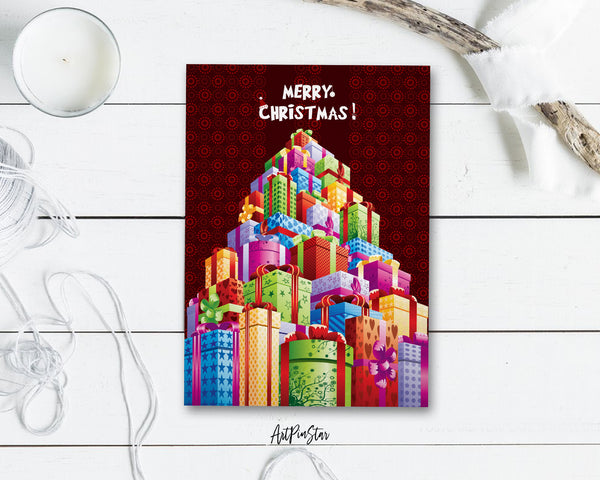 Christmas Gift Boxes B&W Personalized Holiday Greeting Card Gifts