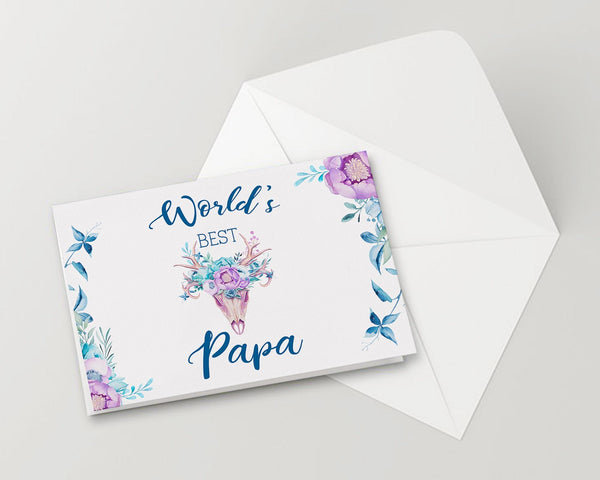 World's best papa Father's Day Occasion Greeting Cards