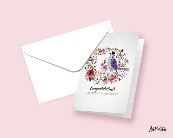 Congratulations The journey has just begun Personalized Graduation Achievement Gift Cards