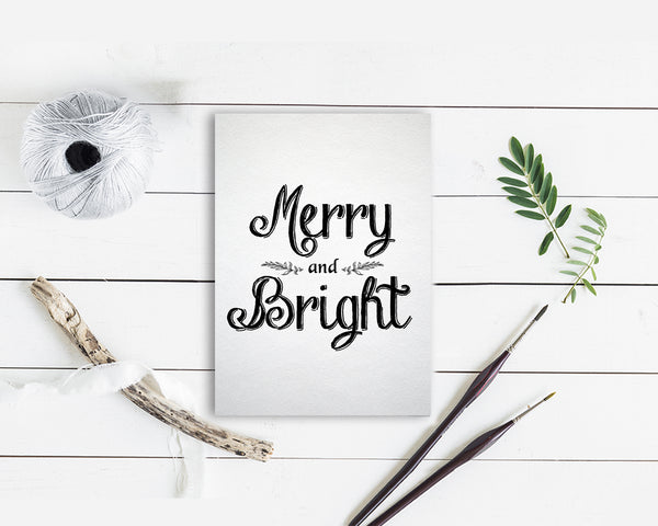Merry and Bright Personalized Holiday Greeting Card Gifts