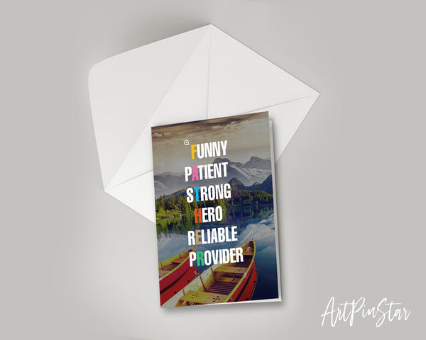 Father Funny Patient Strong Hero Reliable Provider Father's Day Occasion Greeting Cards