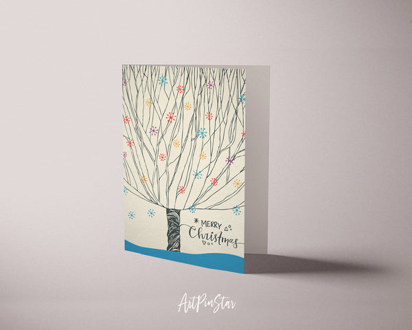 Merry Christmas Tree Personalized Holiday Greeting Card Gifts