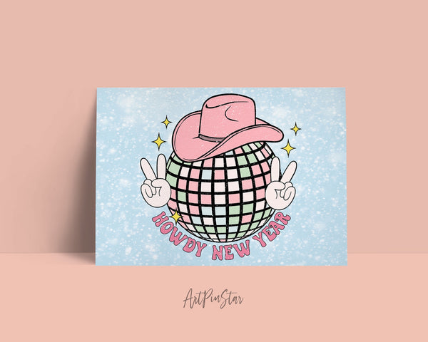 Howdy New Year New Year Customized Greeting Card