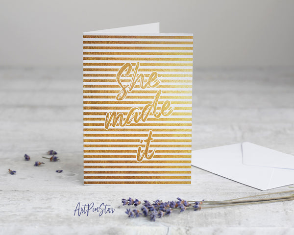 She made it Personalized Graduation Achievement Gift Cards