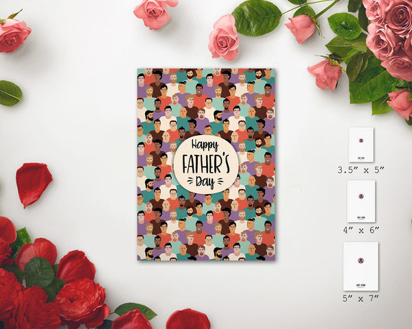 Happy Daddy Face Father's Day Greeting Cards