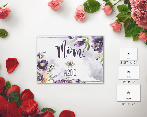 Mom since 2010 Mother's Day Occasion Greeting Cards