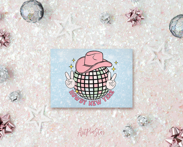 Howdy New Year New Year Customized Greeting Card