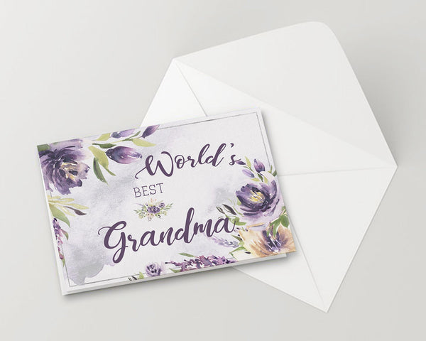 World's best grandma Grandparents Occasion Greeting Cards