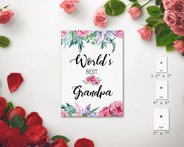 World's best grandpa Grandparents Occasion Greeting Cards