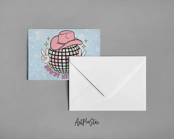 Howdy New Year New Year Customized Greeting Card