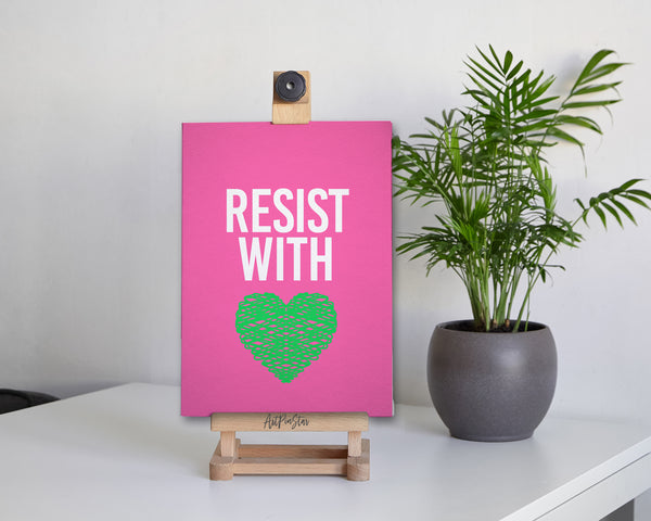 Resist With Green Love LGBTQ Pride Cards