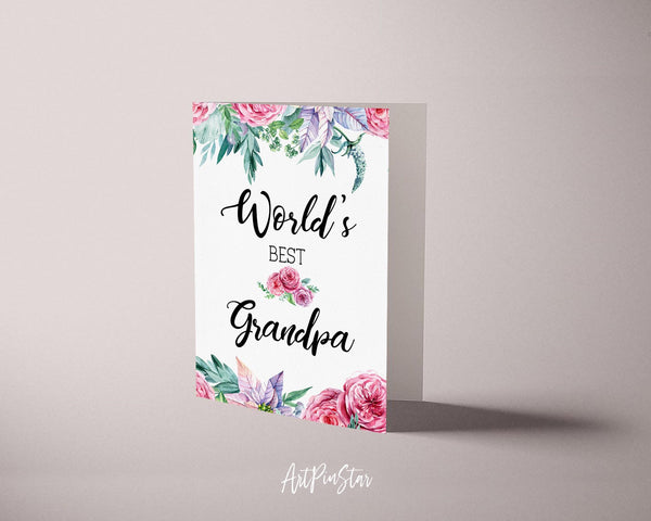 World's best grandpa Grandparents Occasion Greeting Cards