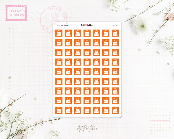 Shopping Icon Clear Stickers