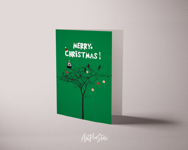 Merry Christmas Tree Personalized Holiday Greeting Card Gifts
