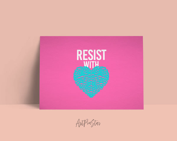 Resist With Aqua Love LGBTQ Pride Cards