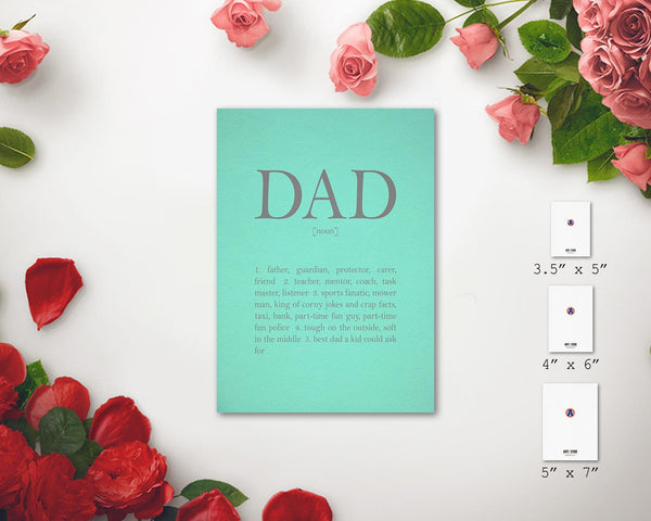 Dad meaning Father's Day Occasion Greeting Cards