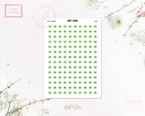 A091f | Dot Number, Green 141