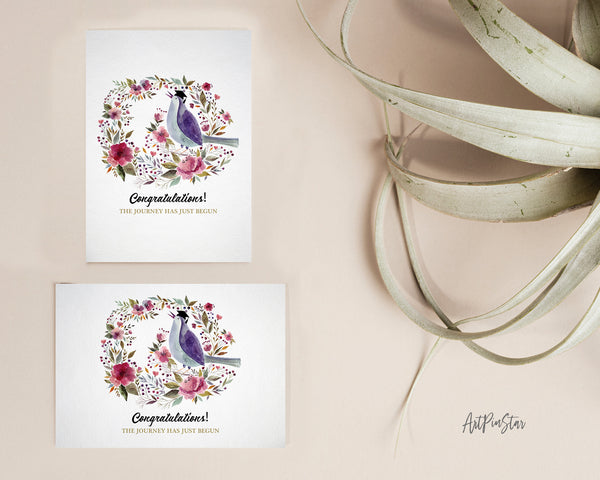 Congratulations The journey has just begun Personalized Graduation Achievement Gift Cards