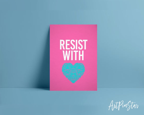 Resist With Aqua Love LGBTQ Pride Cards