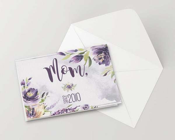 Mom since 2010 Mother's Day Occasion Greeting Cards