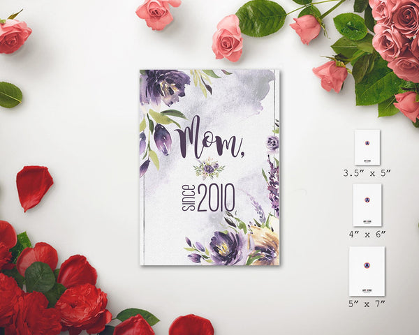 Mom since 2010 Mother's Day Occasion Greeting Cards