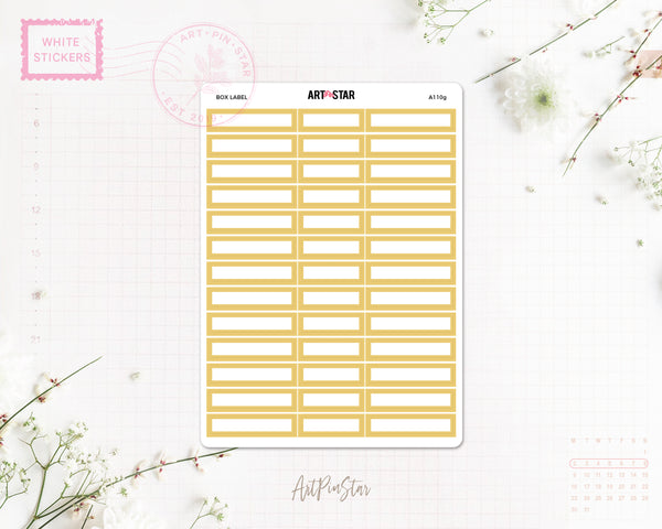 A110g | Box Label, Yellow