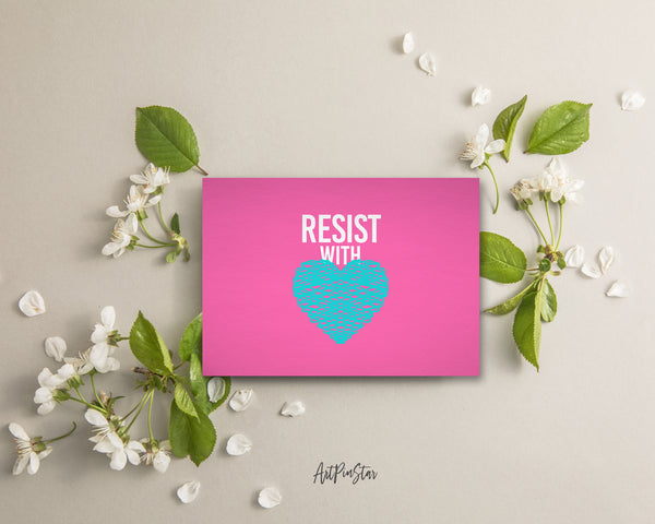 Resist With Aqua Love LGBTQ Pride Cards