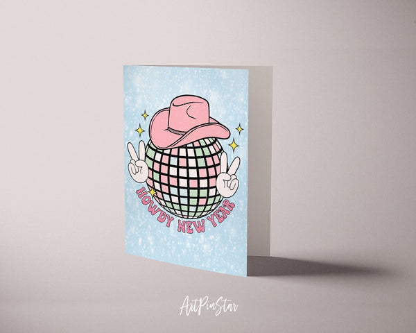 Howdy New Year New Year Customized Greeting Card
