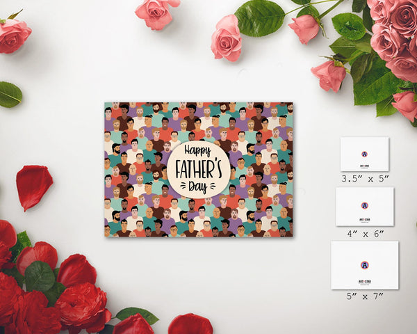 Happy Daddy Face Father's Day Greeting Cards