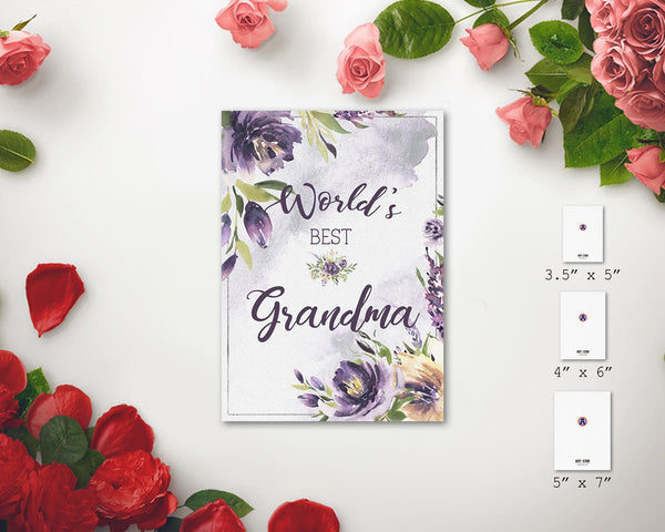World's best grandma Grandparents Occasion Greeting Cards