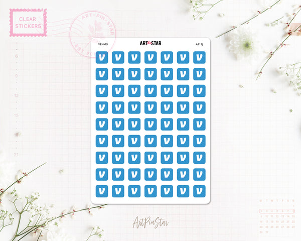 Shopping Icon Clear Stickers