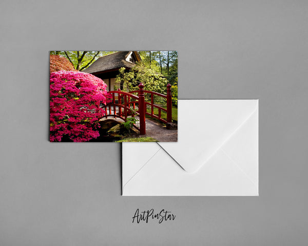 Japanese Tea House Garden Bridge, San Francisco Landscape Custom Greeting Cards
