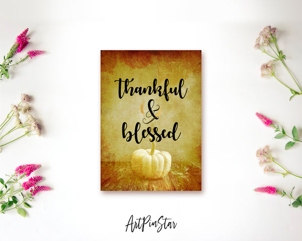 Thankful & Blessed Bible Verse Customized Greeting Card