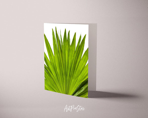 Green Palm Leaf Botanical Garden Customized Greeting Card