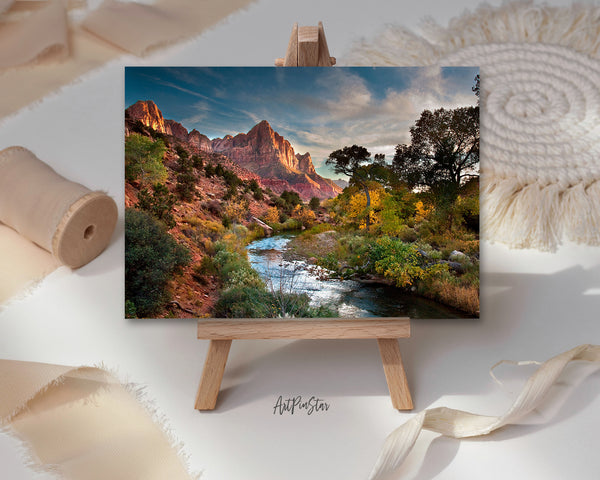 Zion National Parks Near Salt Lak, Utah Landscape Custom Greeting Cards