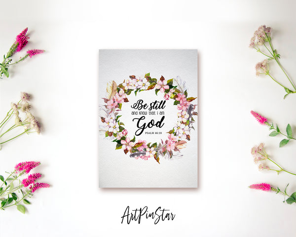 Be still and know that I am God Psalm 46:10 Bible Verse Customized Greeting Card