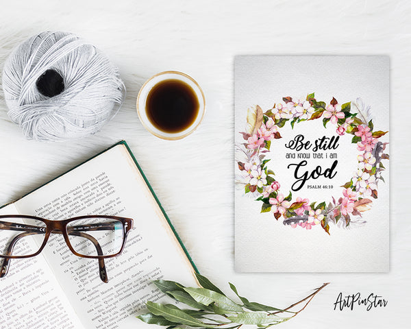 Be still and know that I am God Psalm 46:10 Bible Verse Customized Greeting Card
