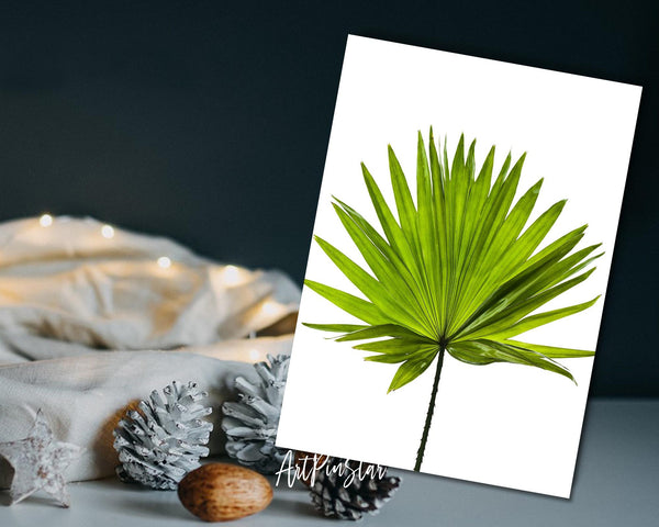 Green Palm Leaf Watercolor Botanical Garden Customized Greeting Card