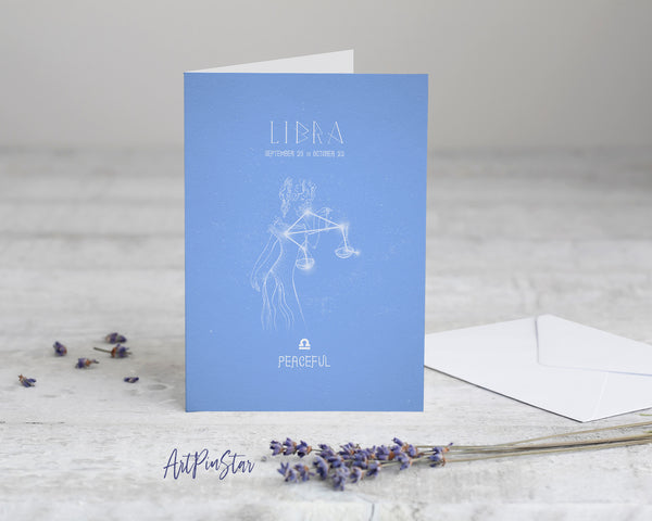 Astrology Libra Prediction Yearly Horoscope Art Customized Gift Cards